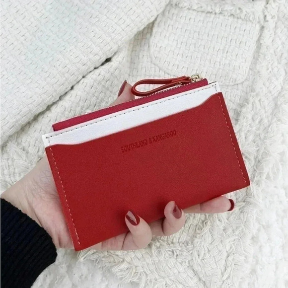 ⚠️Clearance Red & White Slim Cardholder / Wallet - Picture 2 of 4